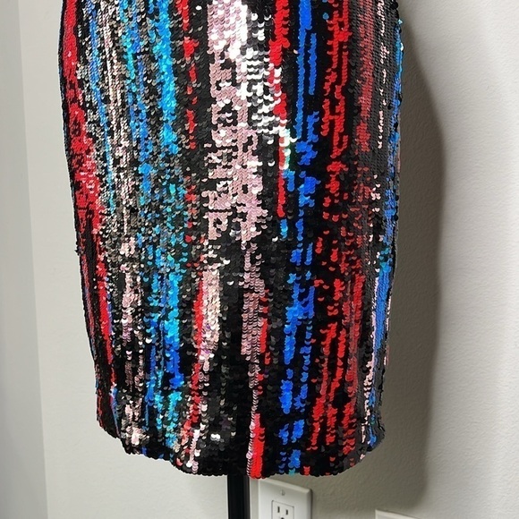 Dress the Population Zoe Sequin Mini Dress Rouge Red Size Small NWOT - Picture 7 of 14
